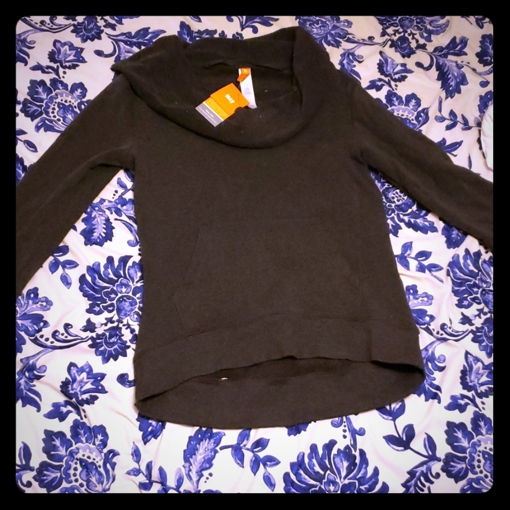 Gray cowl neck hoodie